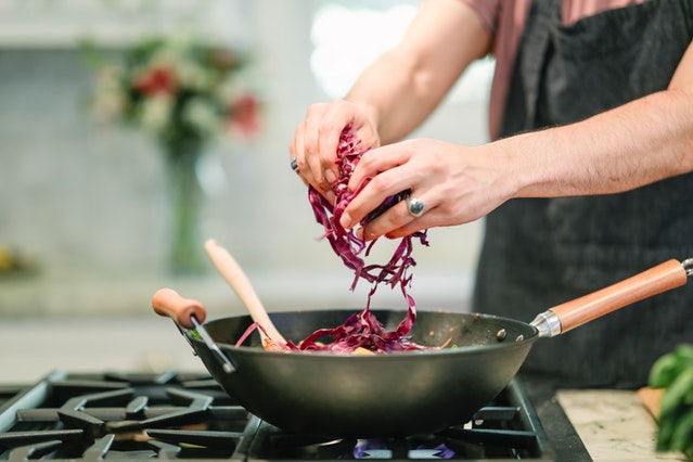 man cooking